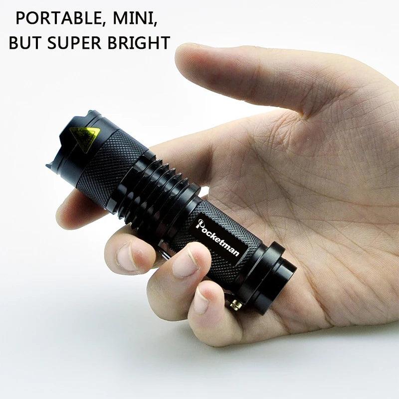 Powerful Tactical Flashlights Portable LED Camping Lamps 3 Modes Zoomable Torch Light Lanterns Self Defense 6pcs/Lot z50 - Outdoorsavage