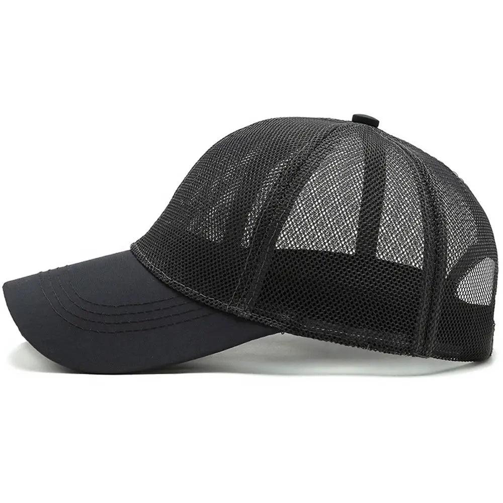 Quick Dry Sunshade Caps Hollow Visors Hats Golf Running Mesh Baseball Caps Korean Sun Hats Women Summer Caps Men Fishing Caps - Outdoorsavage