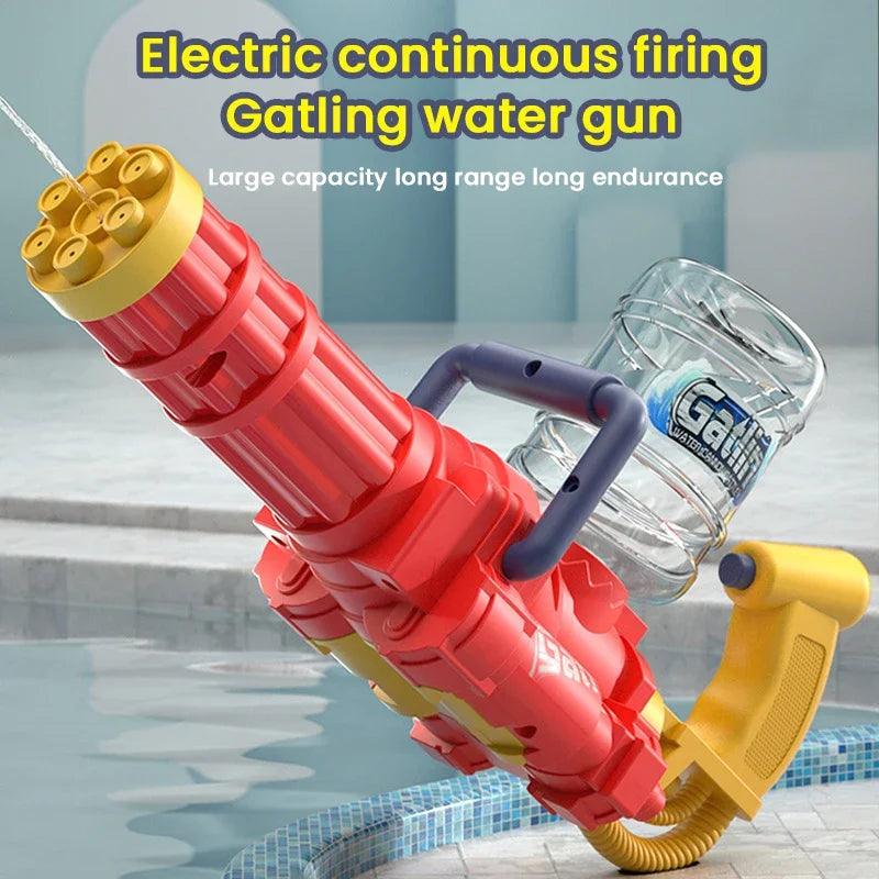 New Electric Water Gun High-Tech Automatic Water Soaker Guns Large Capacity Summer Pool Party Beach Outdoor Toy for Kid Adult - Outdoorsavage