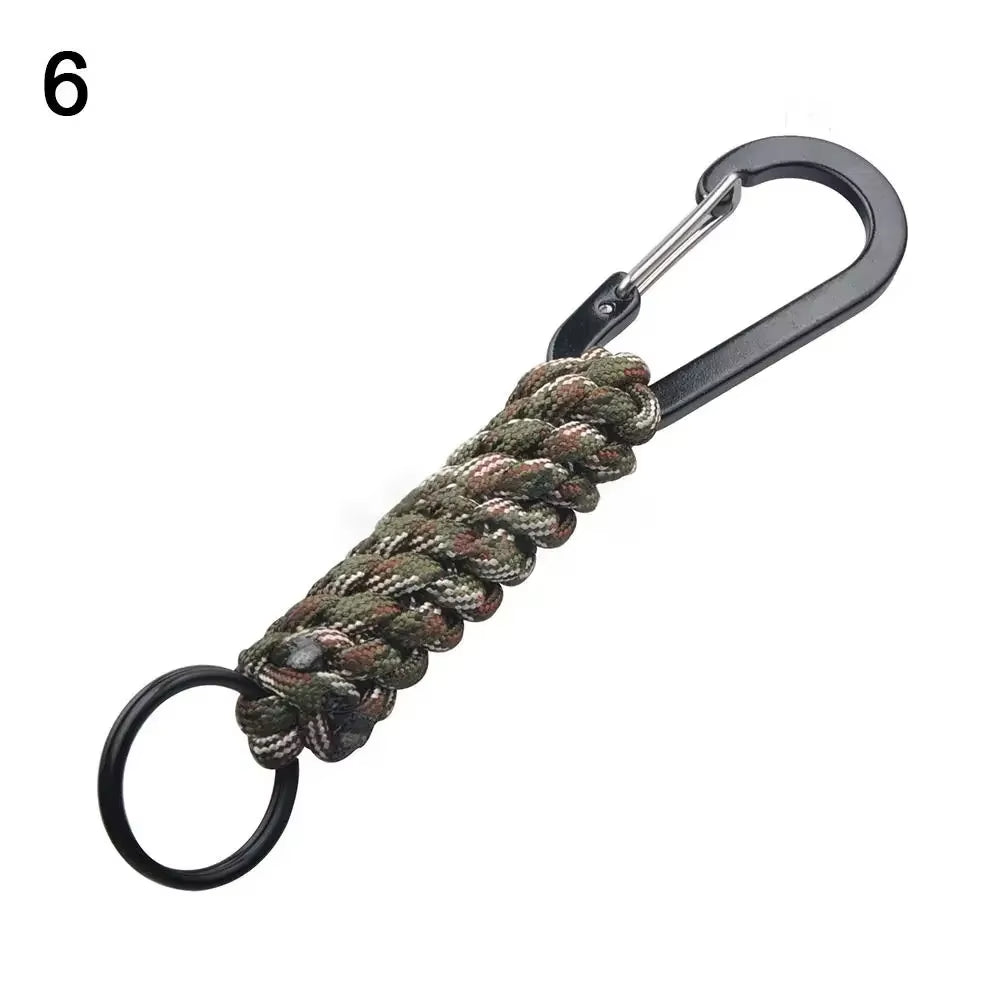 Outdoor Keychain Key Ring Pendant Camping Paracord Cord Rope Camping Survival Kit Emergency Knot Bottle Opener Key Chain