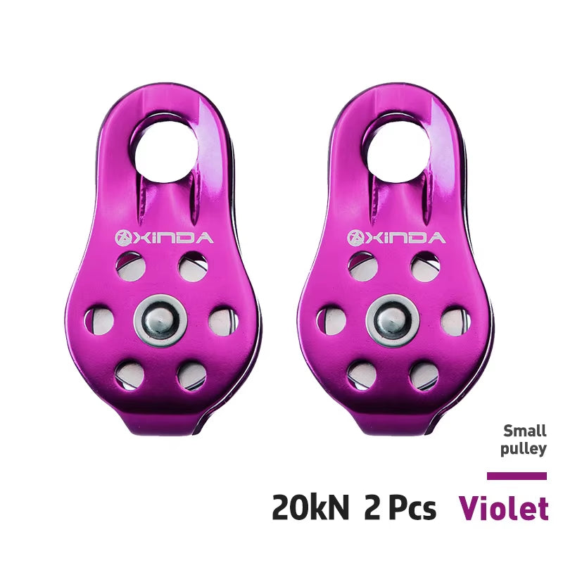 Rock Climbing Pulley Fixed Sideplate Single Sheave Pulley Outdoor Survival Tool High Altitud Traverse Hauling Gear