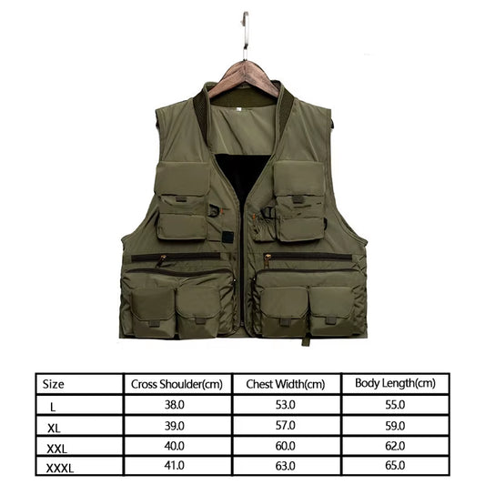Korean Fishing Vest Quick Dry Fish Vest Breathable Material Fishing Jacket Outdoor Sport Survival Utility Safety Waistcoat
