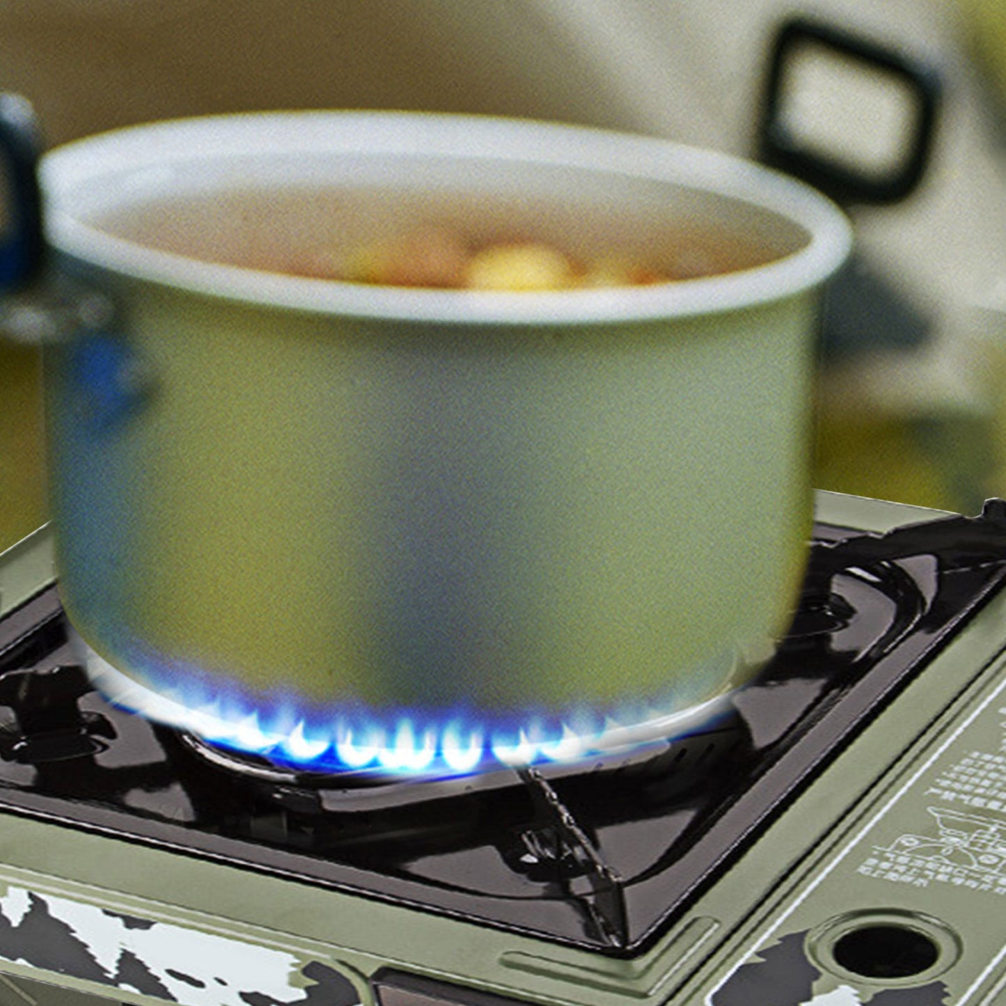 Portable Gas Stove with Map Hot Pot Waska Fuel Tank Barbecue Outdoor Camping Stove