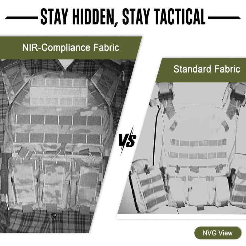GFIRE Quick Release Plate Carrier Vest Molle Vest Adjustable Breathable for Sport 32-52 Inches Adjustable Size Perfect Gift for Men