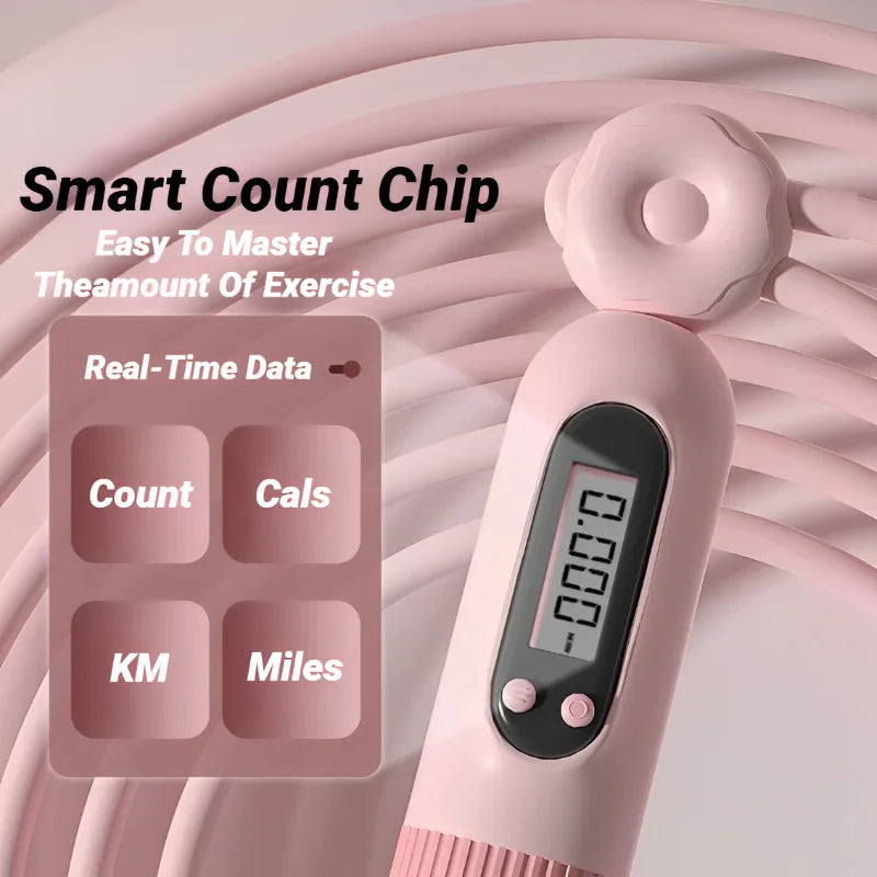 Jump Rope with Counter Adjustable Skipping Calorie Smart for Fitness Exercise and Weight Lose Counting Steel Traini Home Sport