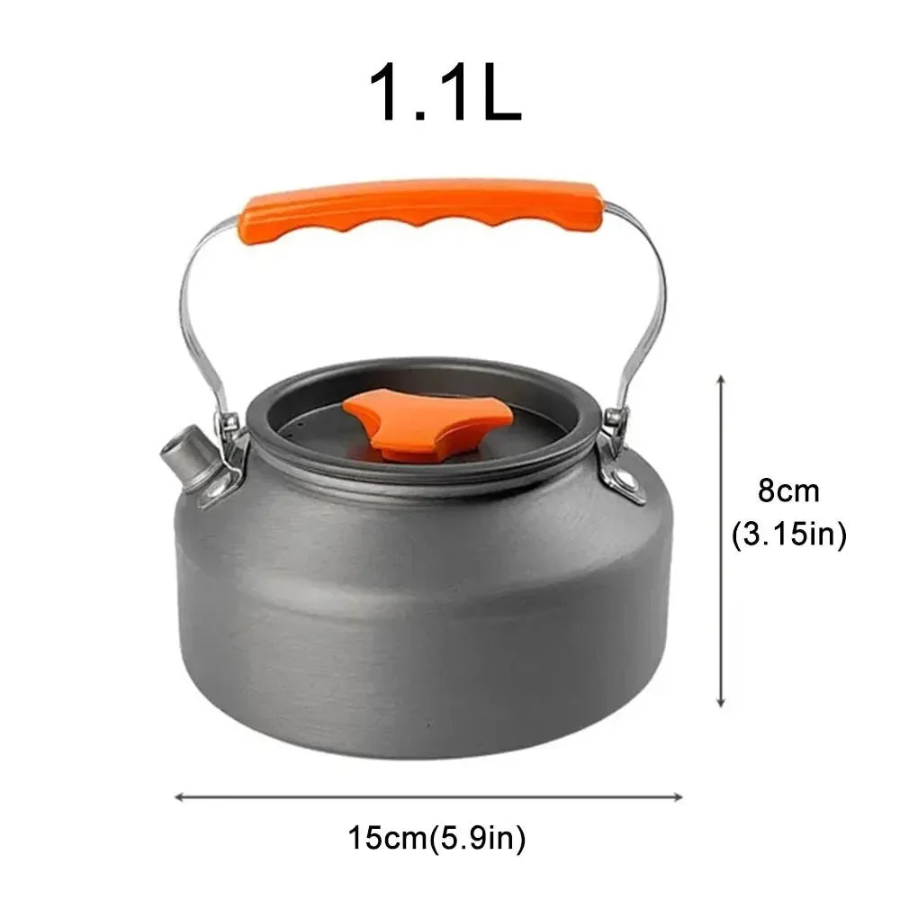 Y1 Kettle Camping Cooker 1.1L Teapot Coffee Pot Picnic Teapot Portable Tea Brewing Camping Tea Stove Camping Outdoor ﻿Cookware