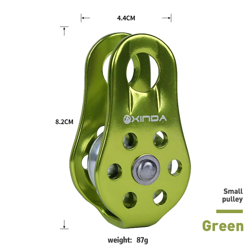 Rock Climbing Pulley Fixed Sideplate Single Sheave Pulley Outdoor Survival Tool High Altitud Traverse Hauling Gear