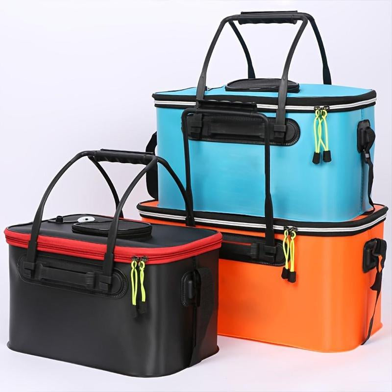 Foldable Fishing Bucket, 1 Count Thickened Fishing Box with Shoulder Strap, Portable Fishing Tool for Outdoor, Christmas Gift