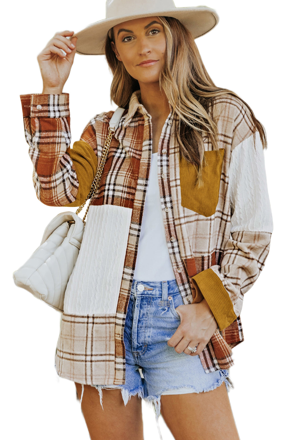 Plaid Pocket Shirt Jacket