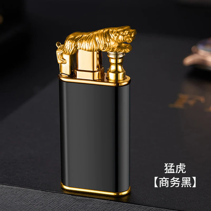 Dropshipping VIP Link Creative Dragon Double Fire Lighter Jet Flame Open Fire Windproof Inflatable Crocodile Lighter Men'S Gift