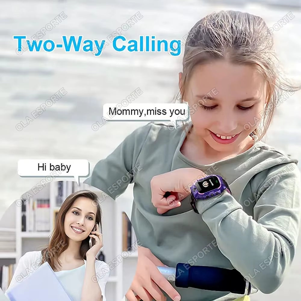 2025 New Kids 2G Smart Watch SOS GPS Location 2G Sim Card Child Smartwatch Camera Waterproof Watch Gift for Ios Android Children
