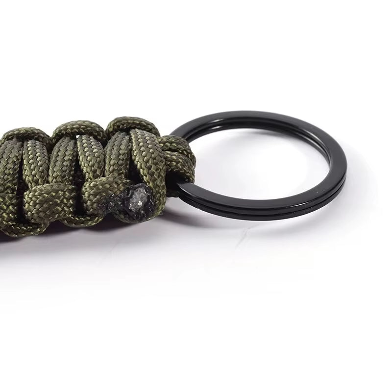 Outdoor Paracord Rope Keychain EDC Survival Kit Cord Lanyard Outdoor Emergency Key Chain for Hiking Camping Multifunction Tools