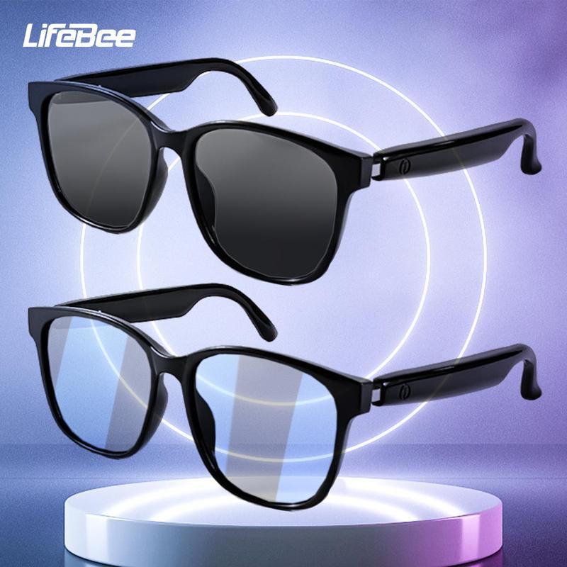 LIFEBEE Multifunction Smart Glasses, Wireless Bluetooth-Compatible Audio Smart Sunglasses with Built-In Microphone, Tech Gadgets 2024, Electronic UV Resistant Audio Smart Glasses, Travel Gadgets 2024