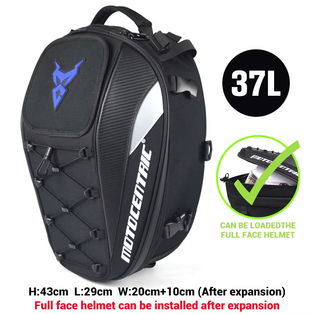 Waterproof Motorcycle Tail Bag Multifunction Motorcycle Rear Seat Bag High Capacity Motorcycle Bag Rider Backpack