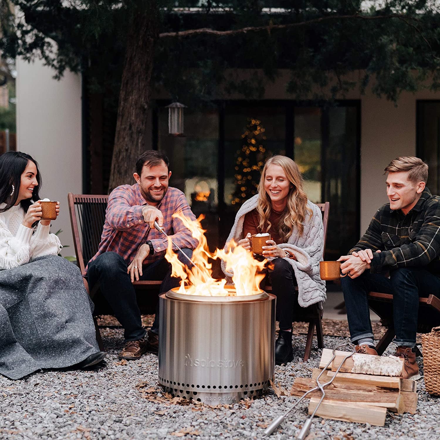 Premium 304 Stainless Steel Bonfire Stand - Portable, Heat-Resistant Accessory for Safe Deck and Camping Use - Ideal for Smokeless Fire Pits and Outdoor Fireplaces