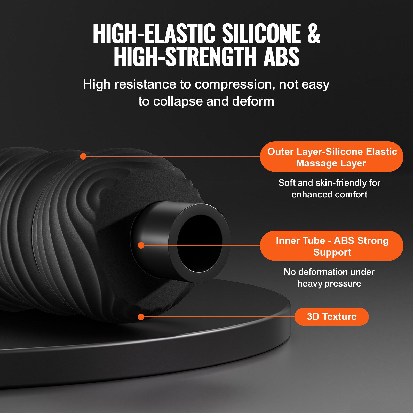 VEVOR Fitnessrolle Massageball Faszienrolle Massageroller Duoball USB Φ92X160Mm