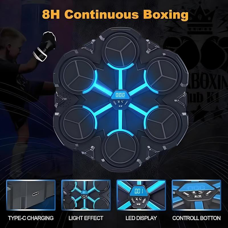 Smart Bluetooth-Compatible Boxing Machine, Wall Mounted Boxing Mat, Music Boxing Target, Home, Indoor, and Gym Boxing Music, Exercise Coordination