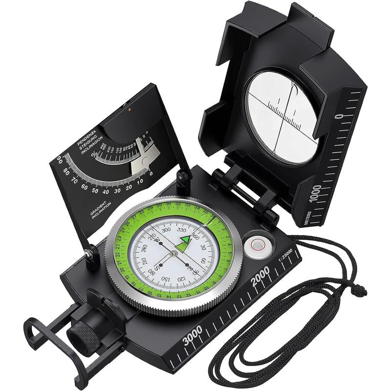 Proster Professional Compass - IP65 Hiking Compass with Sighting Clinometer - Metal Camping Compass Waterproof with Carry Bag for Camping, Hunting, Hiking, and Geology Activities