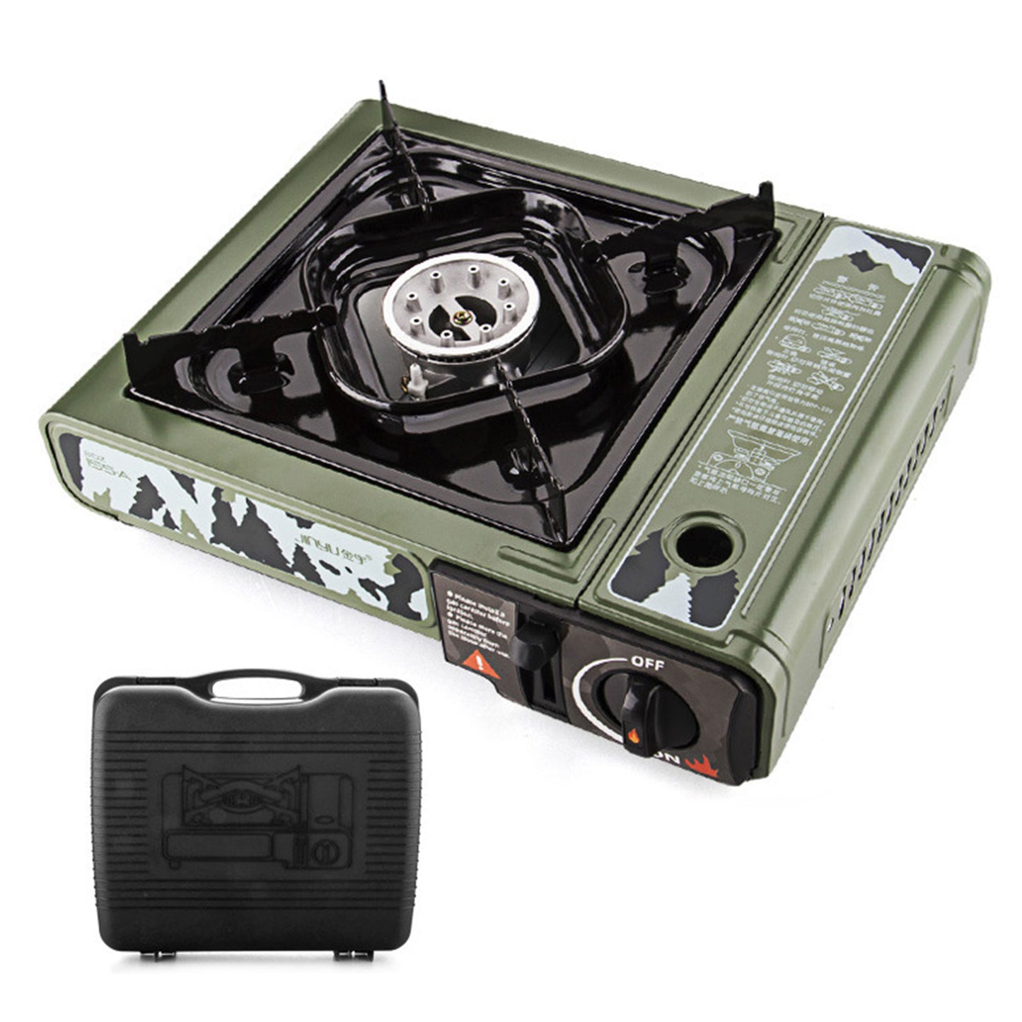 Portable Gas Stove with Map Hot Pot Waska Fuel Tank Barbecue Outdoor Camping Stove