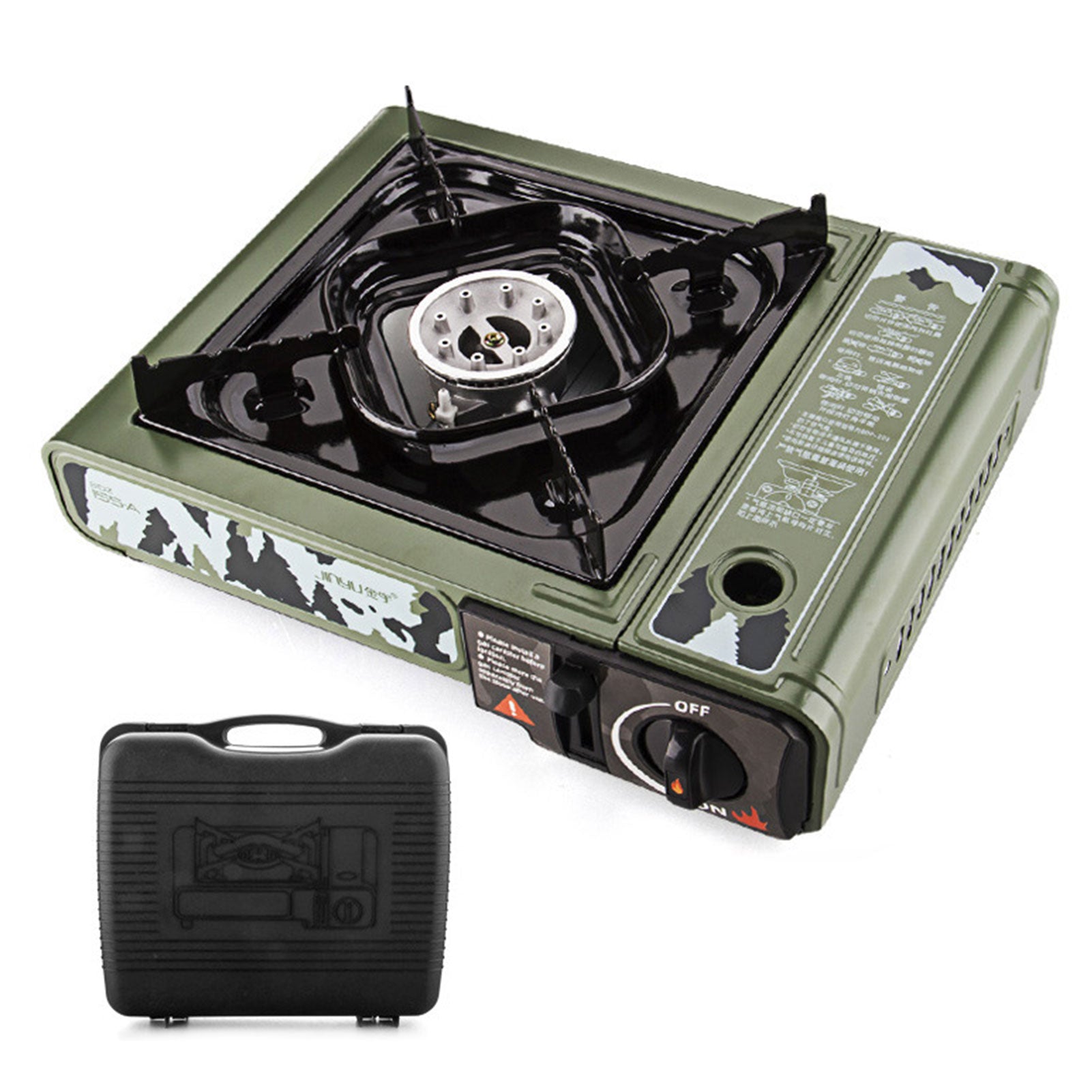 Portable Gas Stove with Map Hot Pot Waska Fuel Tank Barbecue Outdoor Camping Stove