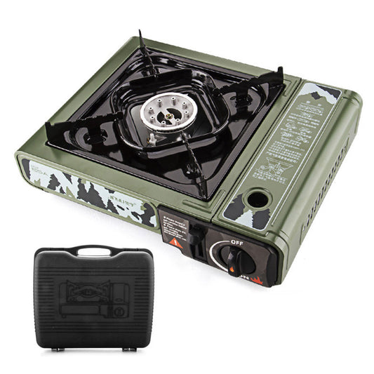 Portable Gas Stove with Map Hot Pot Waska Fuel Tank Barbecue Outdoor Camping Stove