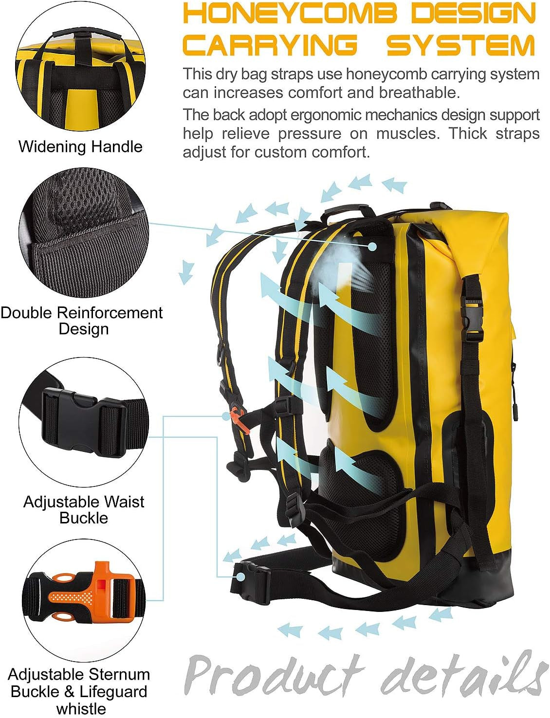 Waterproof Floating Dry Backpack - Available in 20L, 30L, and 40L Sizes for Men, Ideal for Kayaking