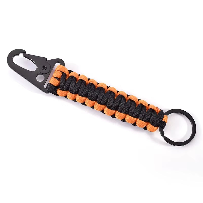 Outdoor Paracord Rope Keychain EDC Survival Kit Cord Lanyard Outdoor Emergency Key Chain for Hiking Camping Multifunction Tools