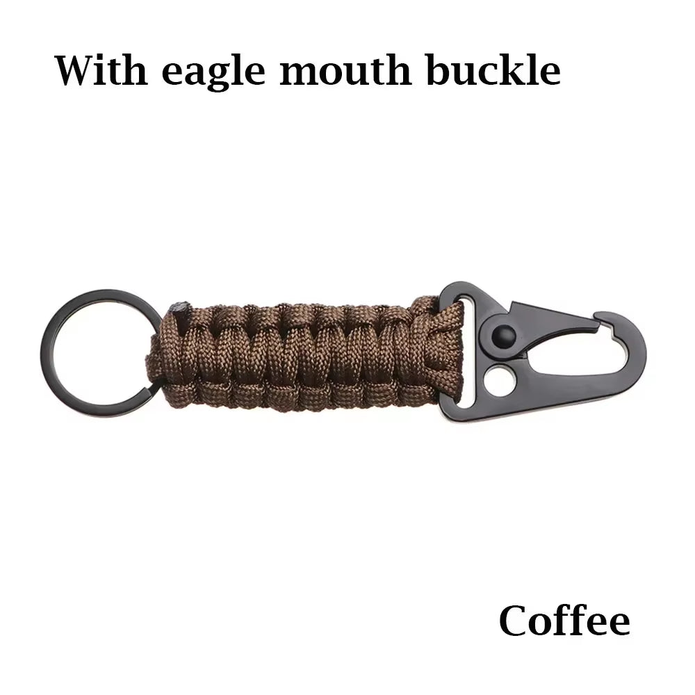 Outdoor Keychain Key Ring Pendant Camping Paracord Cord Rope Camping Survival Kit Emergency Knot Bottle Opener Key Chain