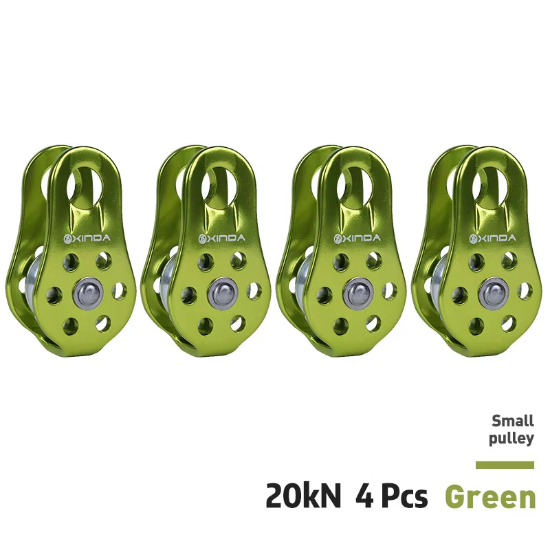 Rock Climbing Pulley Fixed Sideplate Single Sheave Pulley Outdoor Survival Tool High Altitud Traverse Hauling Gear