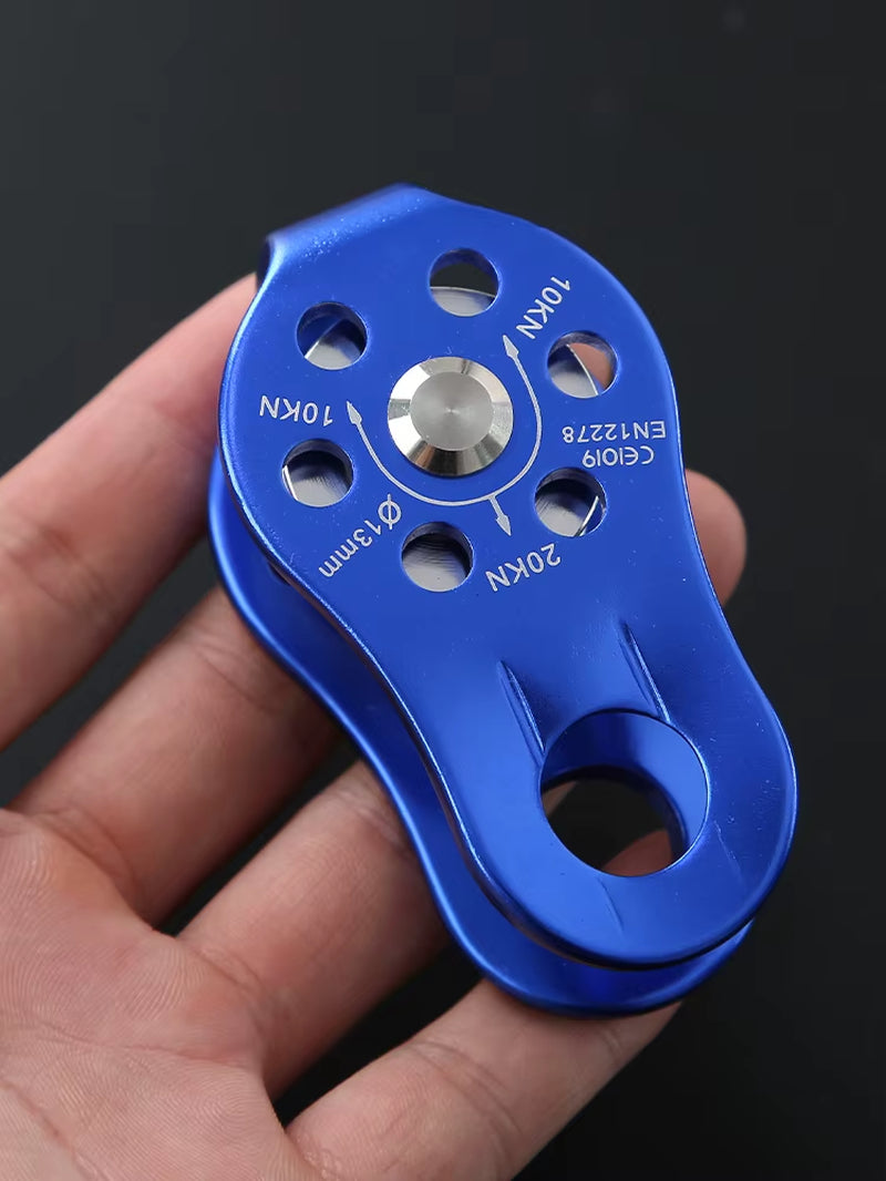 Rock Climbing Pulley Fixed Sideplate Single Sheave Pulley Outdoor Survival Tool High Altitud Traverse Hauling Gear