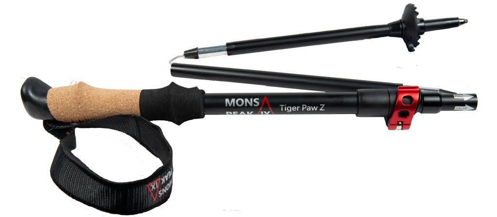 Mons Peak IX Tiger Paw Z Trekking Poles (Z-120) - Outdoorsavage