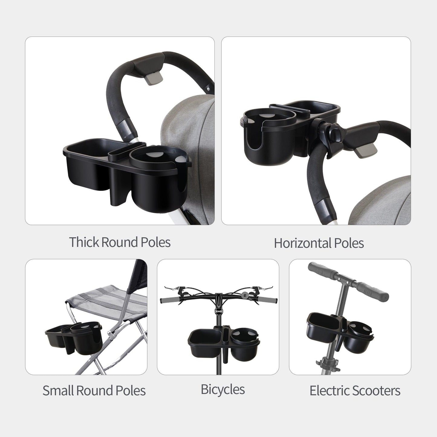 Baby Stroller Parent Cup Holders 3 in 1 - Outdoorsavage