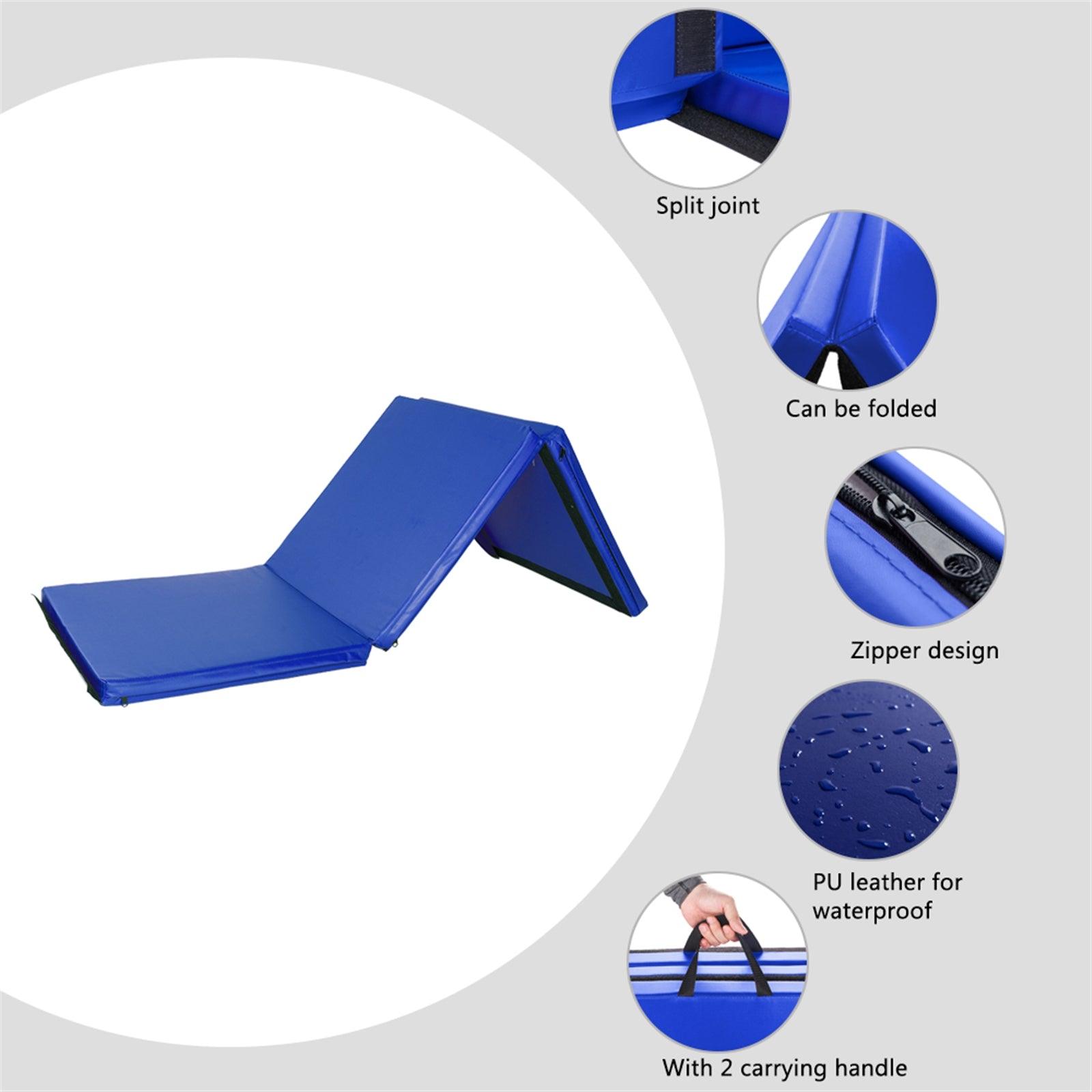 55"x24"x1.2" Tri-fold Gymnastics Yoga Mat with Hand Buckle - Outdoorsavage