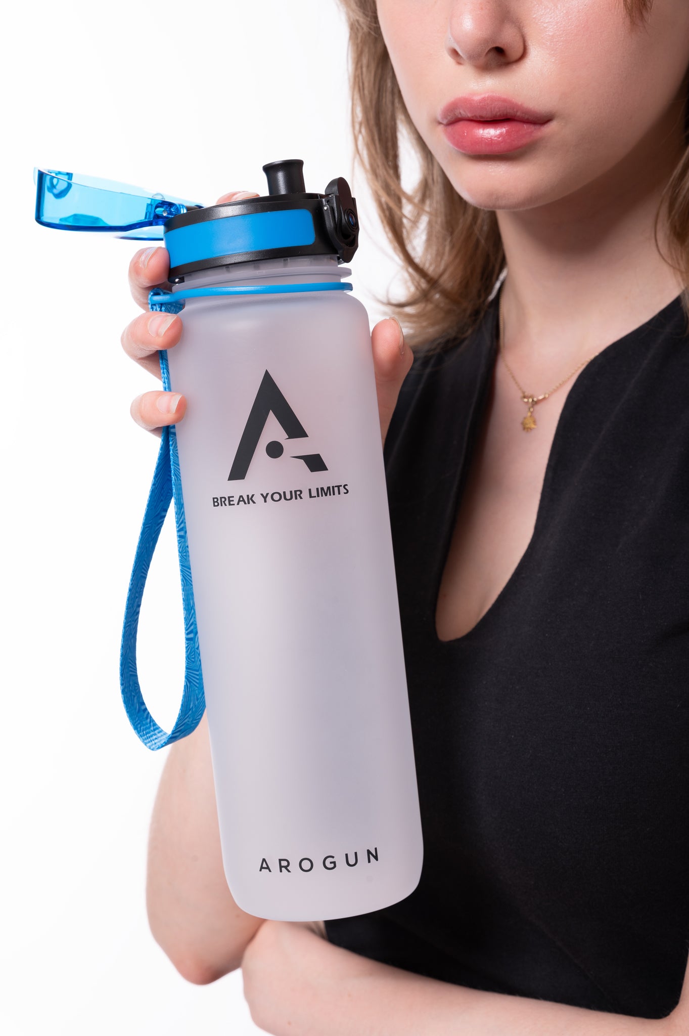 1L Sports Water Bottle with time marker and motivation - Outdoorsavage