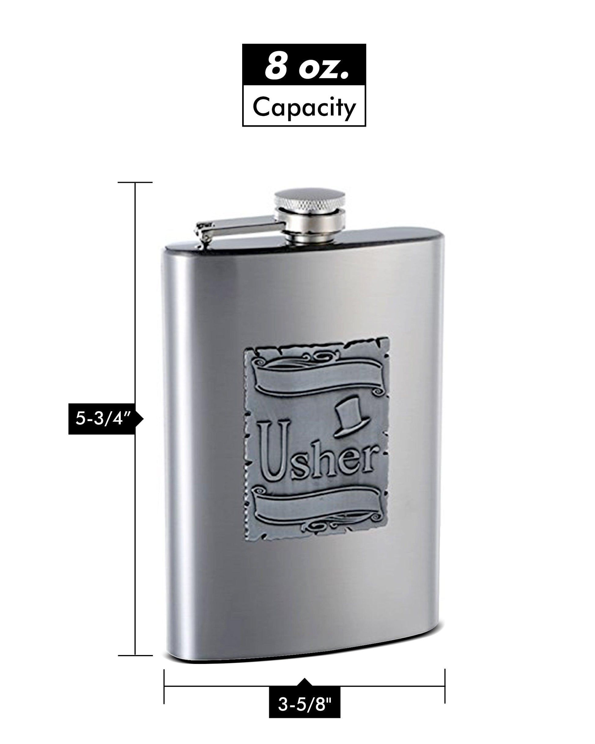 8oz Gift Flask for Wedding Usher - Outdoorsavage