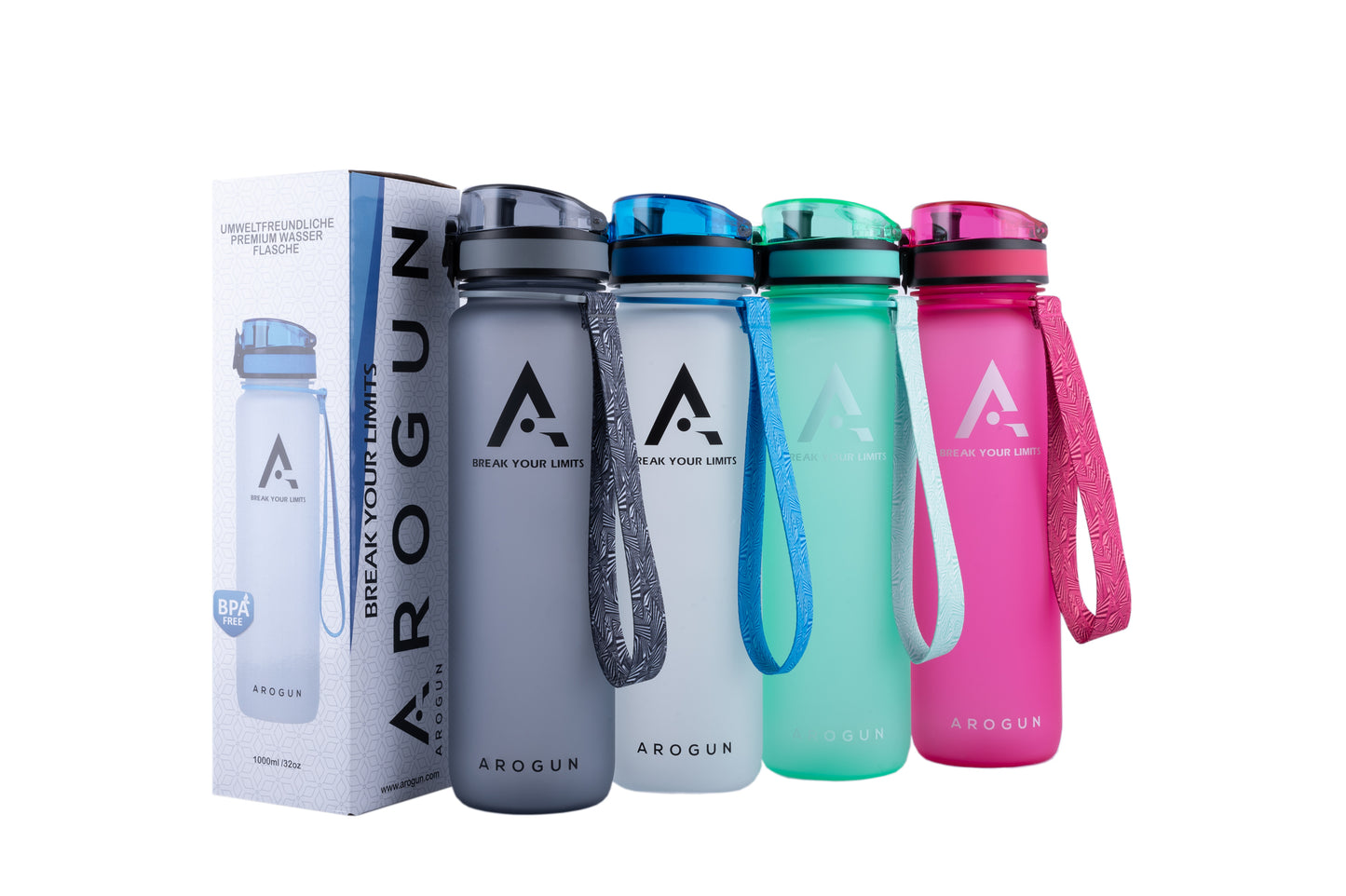 1L Sports Water Bottle with time marker and motivation - Outdoorsavage