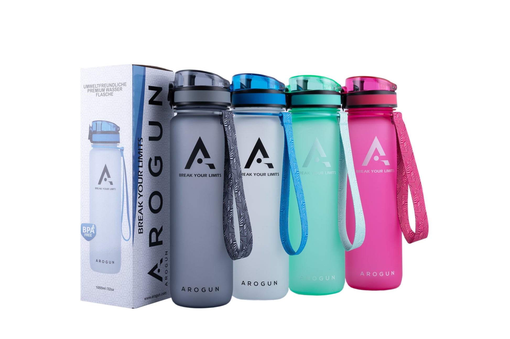 1L Sports Water Bottle with time marker and motivation - Outdoorsavage