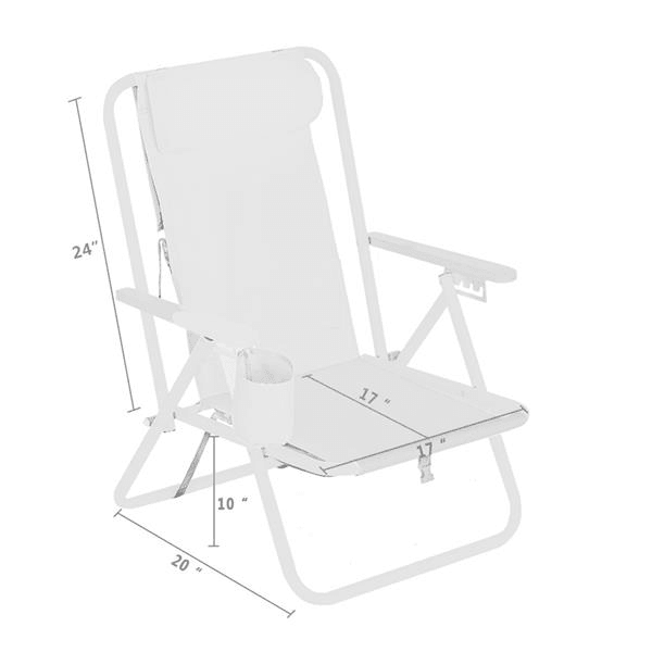 Portable High Strength Beach Chair with Adjustable Headrest - Outdoorsavage