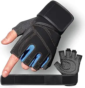 Neoprene Gym Gloves For Men Workout  (Blue)