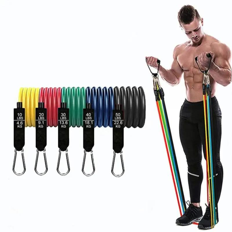 Resistance Bands Set, 11Pcs/Set Fitness Equipment Resistance Bands for Working Out Exercise Bands with Door Anchor, Fitness Accessories, Gymtok, Gym Accessories, Fitness Tools, Valentine'S Day Gift