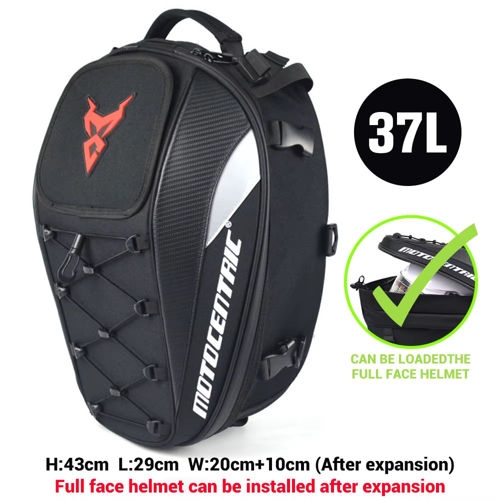 Waterproof Motorcycle Tail Bag Multifunction Motorcycle Rear Seat Bag High Capacity Motorcycle Bag Rider Backpack