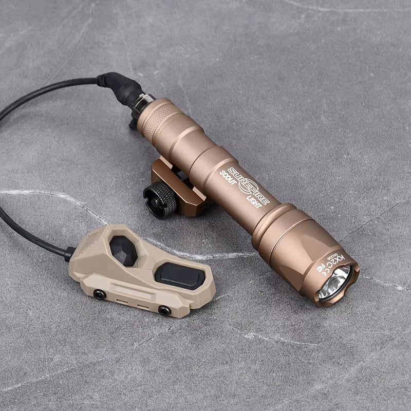 Surefir M300 M600 Tactical Flashlight with AXON Dual Function Remote Pressure Switch for 20mm Rail - Ideal for Hunting & Airsoft