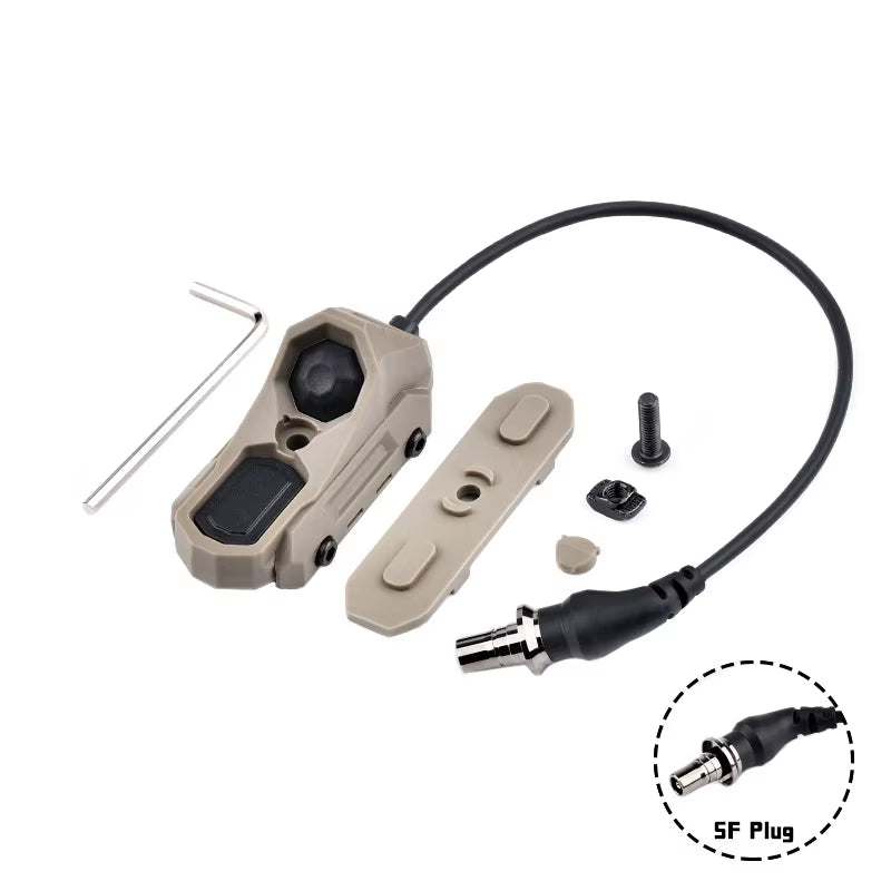 Surefir M300 M600 Tactical Flashlight with AXON Dual Function Remote Pressure Switch for 20mm Rail - Ideal for Hunting & Airsoft