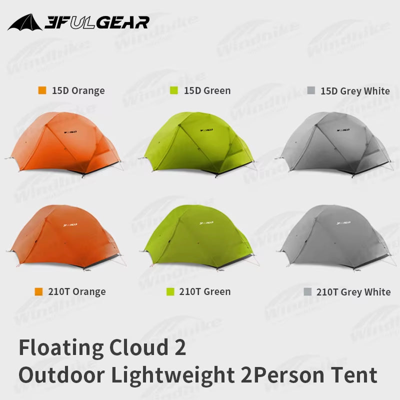 Elevate Your Camping Experience with the 3F UL GEAR Ultralight Floating Cloud 2-Person Waterproof Tent – Perfect for 3/4 Season Adventures!