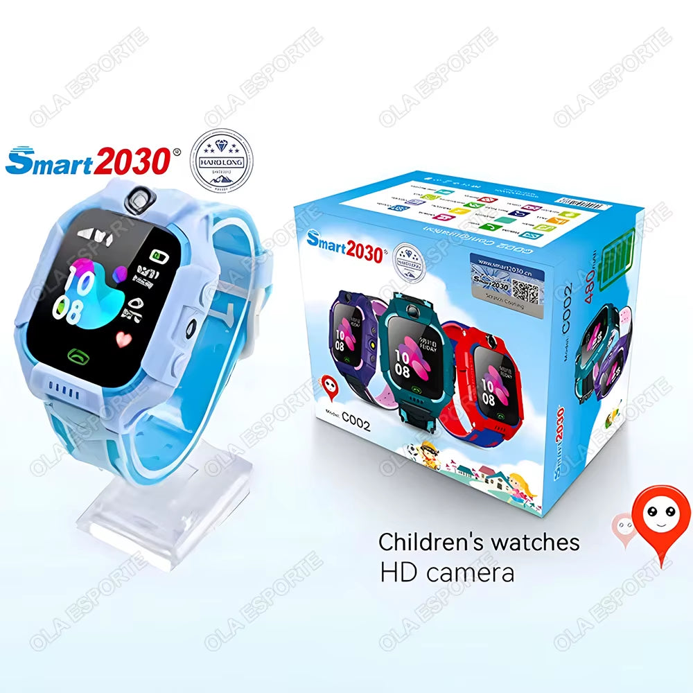 2025 New Kids 2G Smart Watch SOS GPS Location 2G Sim Card Child Smartwatch Camera Waterproof Watch Gift for Ios Android Children