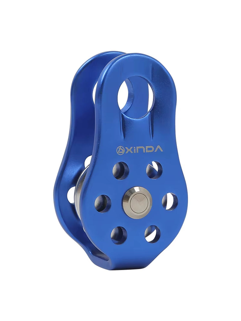 Rock Climbing Pulley Fixed Sideplate Single Sheave Pulley Outdoor Survival Tool High Altitud Traverse Hauling Gear