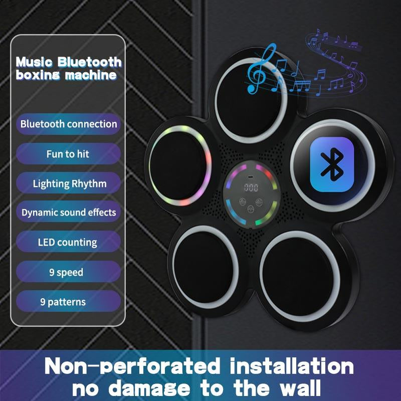 Bildbeschreibung: Intelligente Musik-Boxmaschine der limitierten Auflage 2024 mit Boxhandschuhen, ideal für Heim- und Fitnessstudios. Montage an der Wand für effektive Boxtrainingseinheiten.