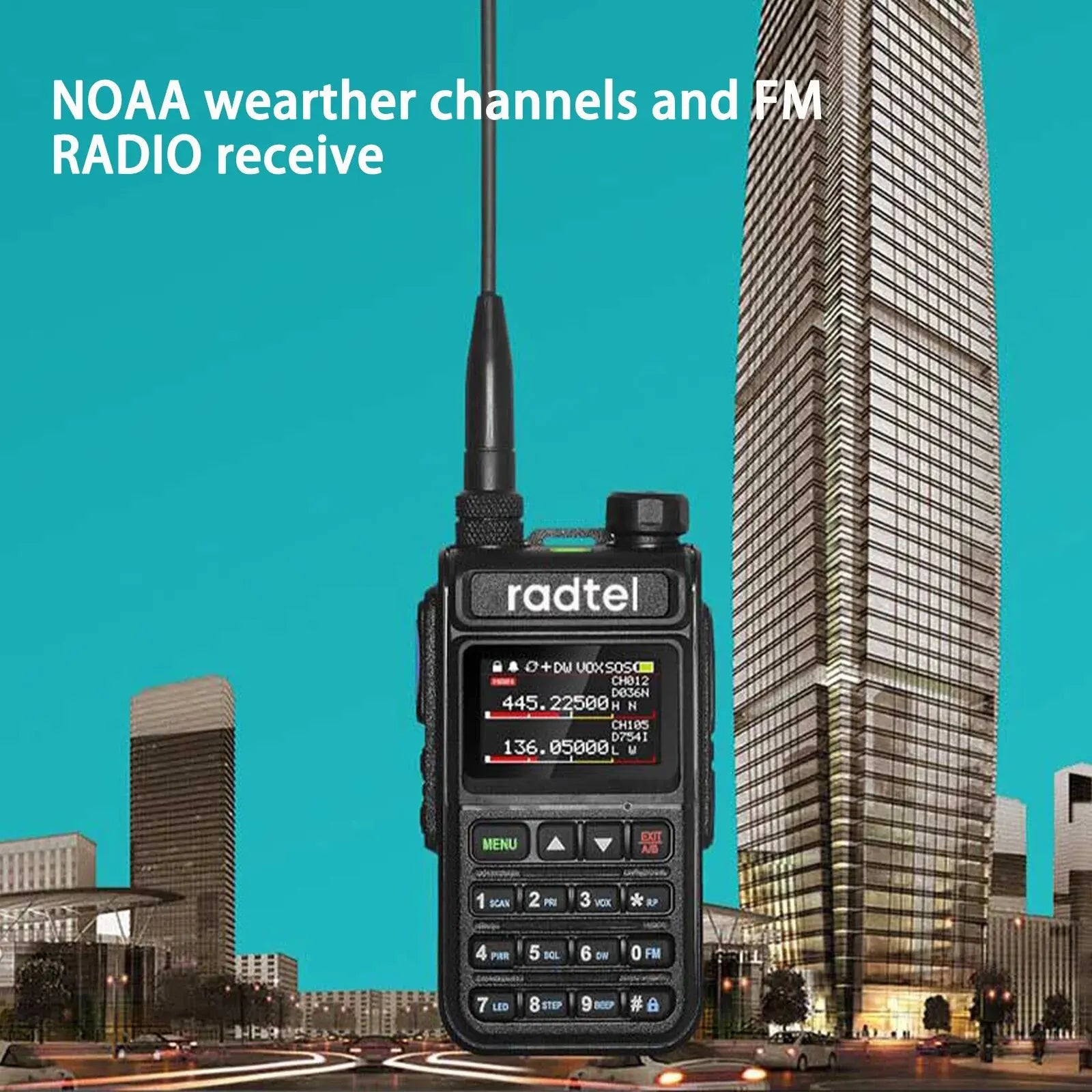 RT-890 Full Band Ham Radio Amateur 2 Way Radio 999CH Walkie Talkie AM Air Aviation Band Color Scanner Marine NOAA Scan