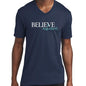 Graphic V-neck T-shirt, Believe And Achieve - Outdoorsavage