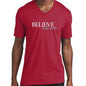 Graphic V-neck T-shirt, Believe And Achieve - Outdoorsavage